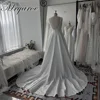Mryarce Sleeveless Jacquard Wedding Dress V Neck A Line Bridal Gowns With Pockets 1