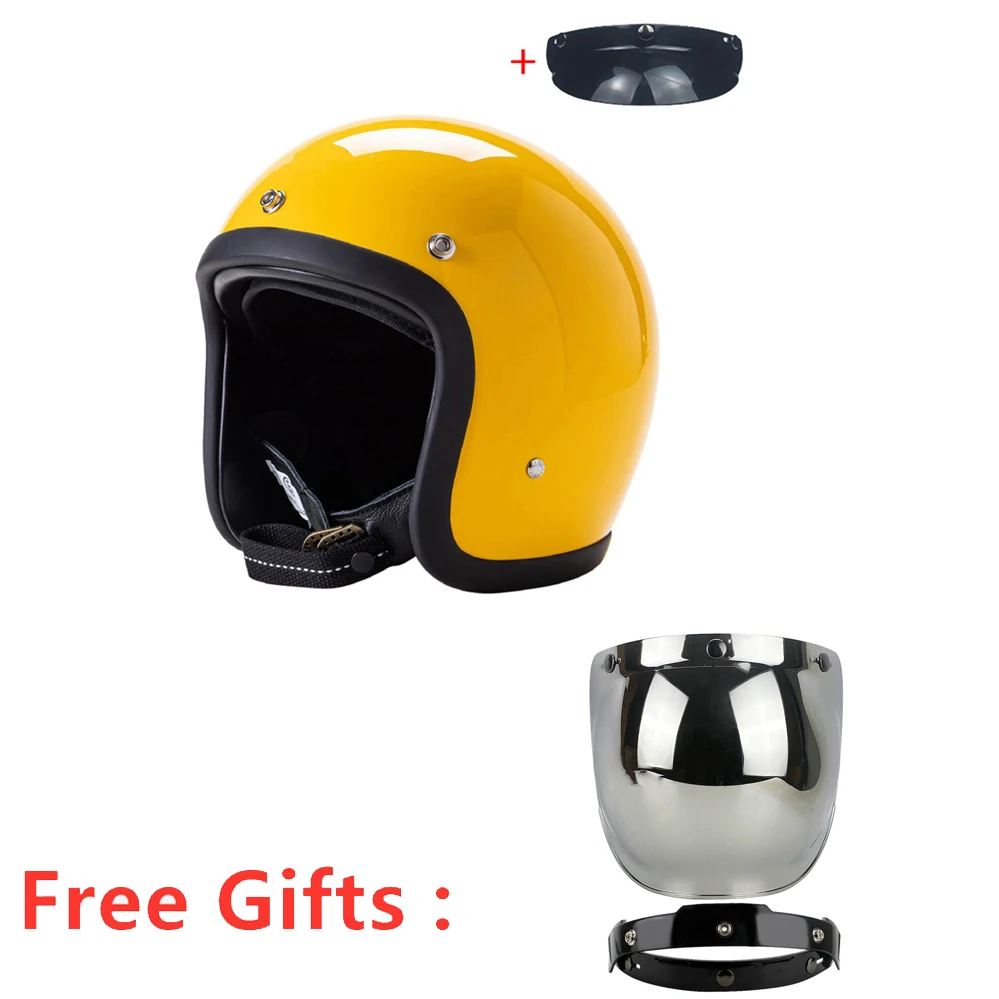 Casco Moto Professionale Stile Francia Vespa Scooter Tt & Cocascos Open Face Casque Dirt Bike Casco Uomo Donna Leggero