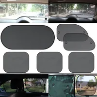 1/5PCS Car Window Sunshade Cover Sun UV Protection Auto Front Rear Black Window Curtain Side Glass Mesh Sunshades Accessories 2