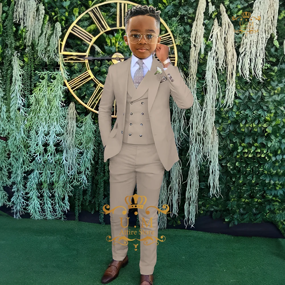 Traje de eventos formales Beige para niño, de piezas Conjunto