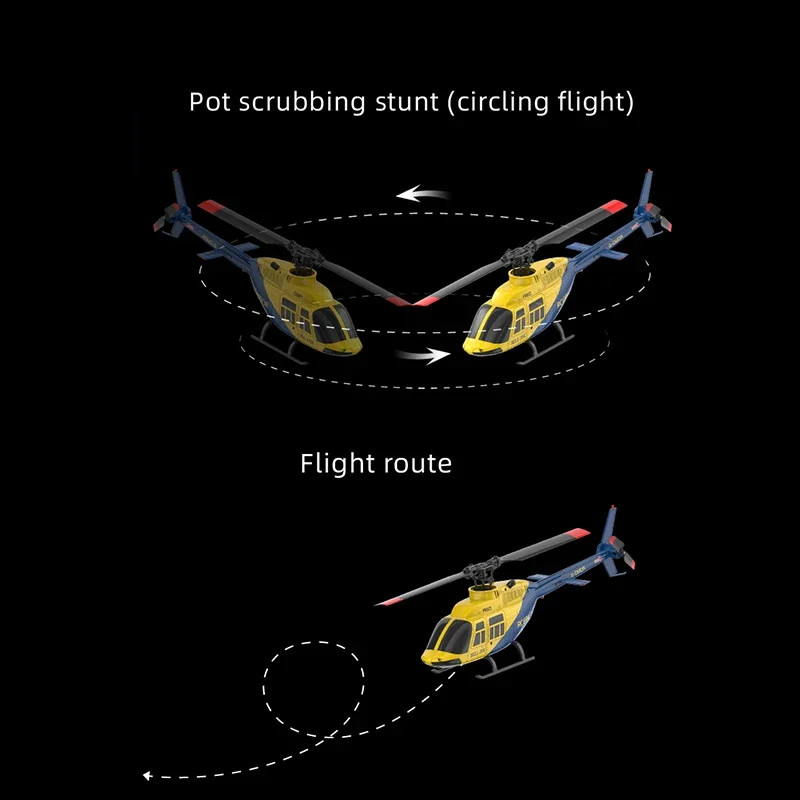 RC ERA A60 Rc Plane Helicopter 2.4G 6-Aixs Gyroscope 6ch Altitude Hold Optical Flow Bell 206 Mini Remote Control Helicopter Toys - 6