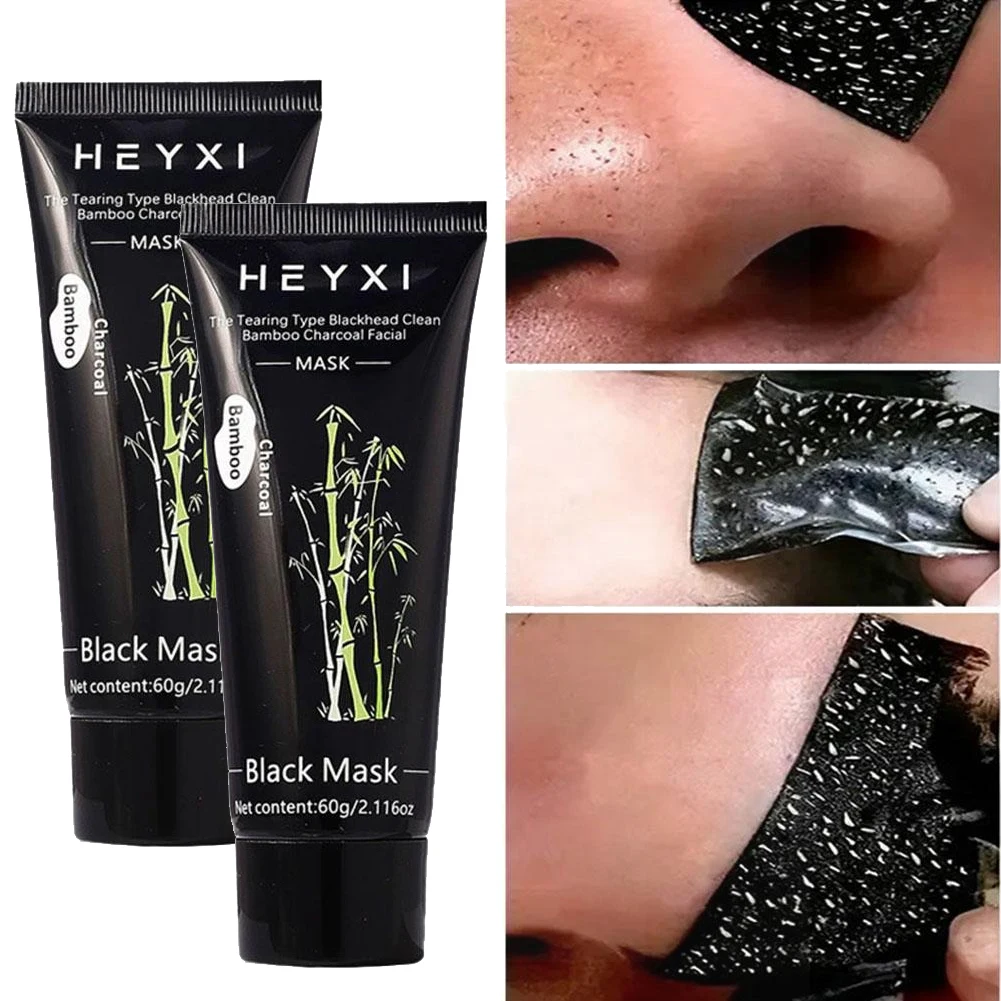Peel-off blackhead cleansing bamboo charcoal mask, deeply cleanses, purifies, refines pores, for both men and women 1
