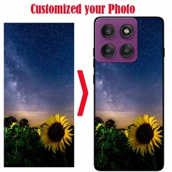 Customized DIY Black Silicone Soft Phone Case - Premium Back Cover for Edge 50 Ultra (Black Silicone)