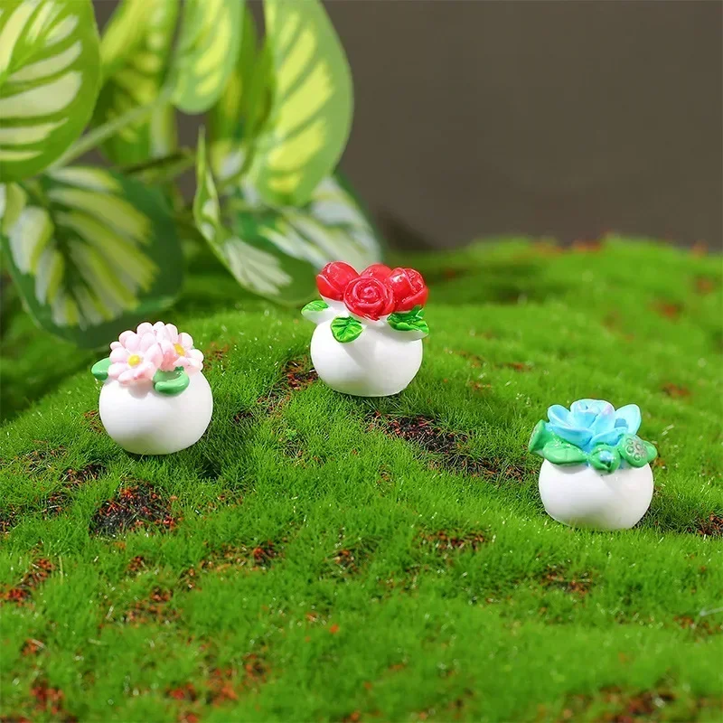1/5pcs Dollhouse Miniature Mini Flower Potted for Green Plant in Pot Doll House Furniture Home Decor Simulation Potted Plants