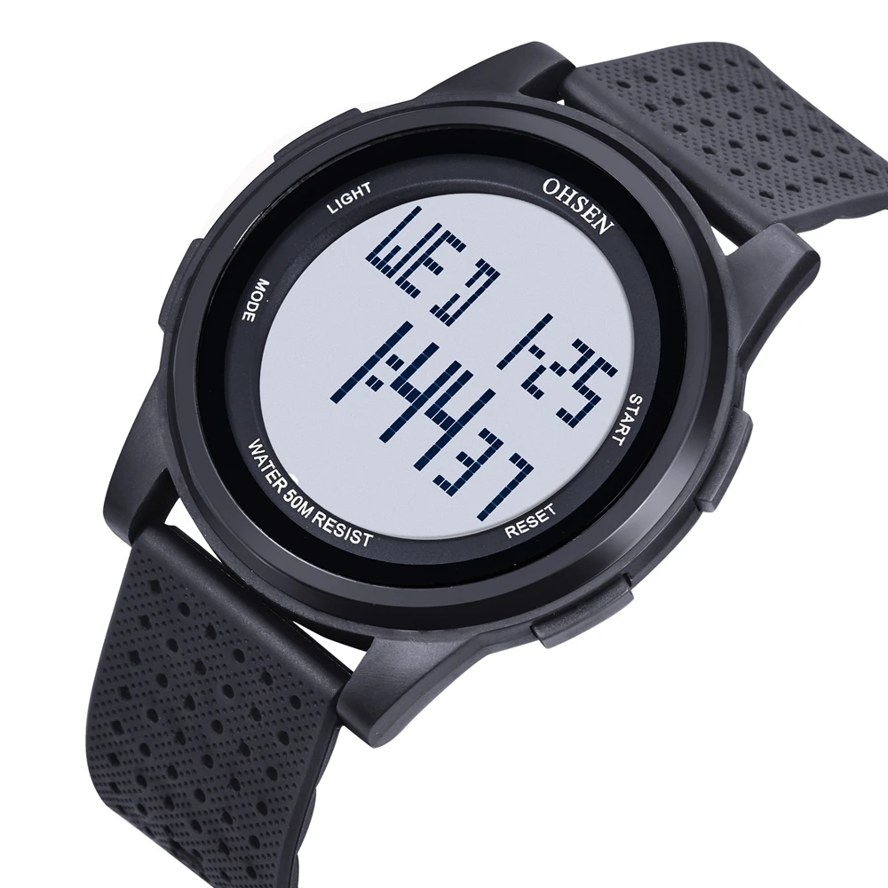 Unisex Waterproof LED Sport Watch - Fashionable Digital Timepiece