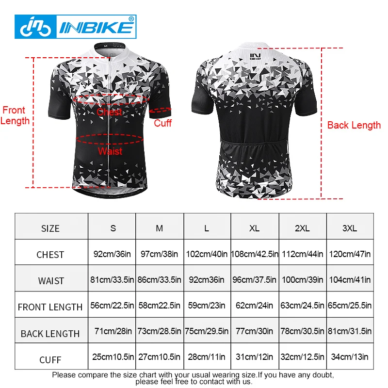 INBIKE Tenue Cycliste Maillot de Cyclisme et Cuissard Homme Gel Rembourré Respirant Manche Courte Jersey Séchage Rapide pour VTT Velo de Route Bretelle Noir M