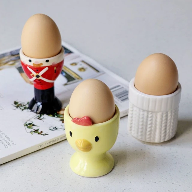 Ceramic Cartoon Design Egg Holder Cup Decoration Creative Cute