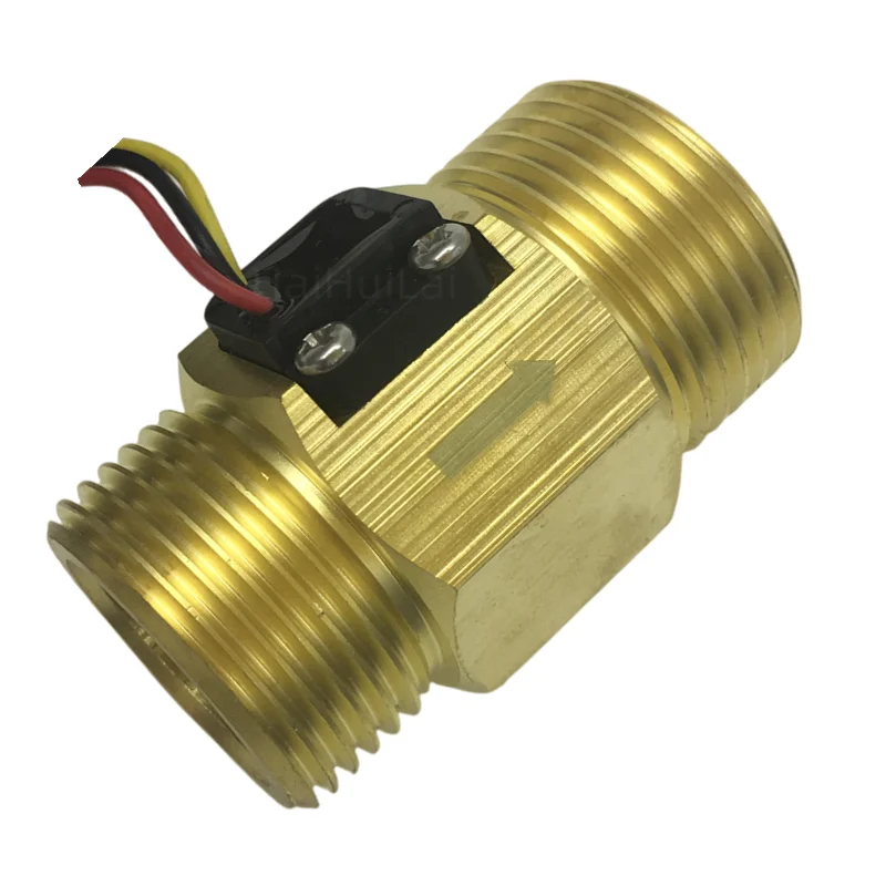 Hall Pulse Turbine Sensor Flow Meter G1" SUS/Brass BSP1.3INCH DN25 OD32.8MM