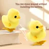 2pcs wind-up jumping chicken and duck toys, simulated plush chicken and duck walking simulation, Halloween and Christmas gifts 4