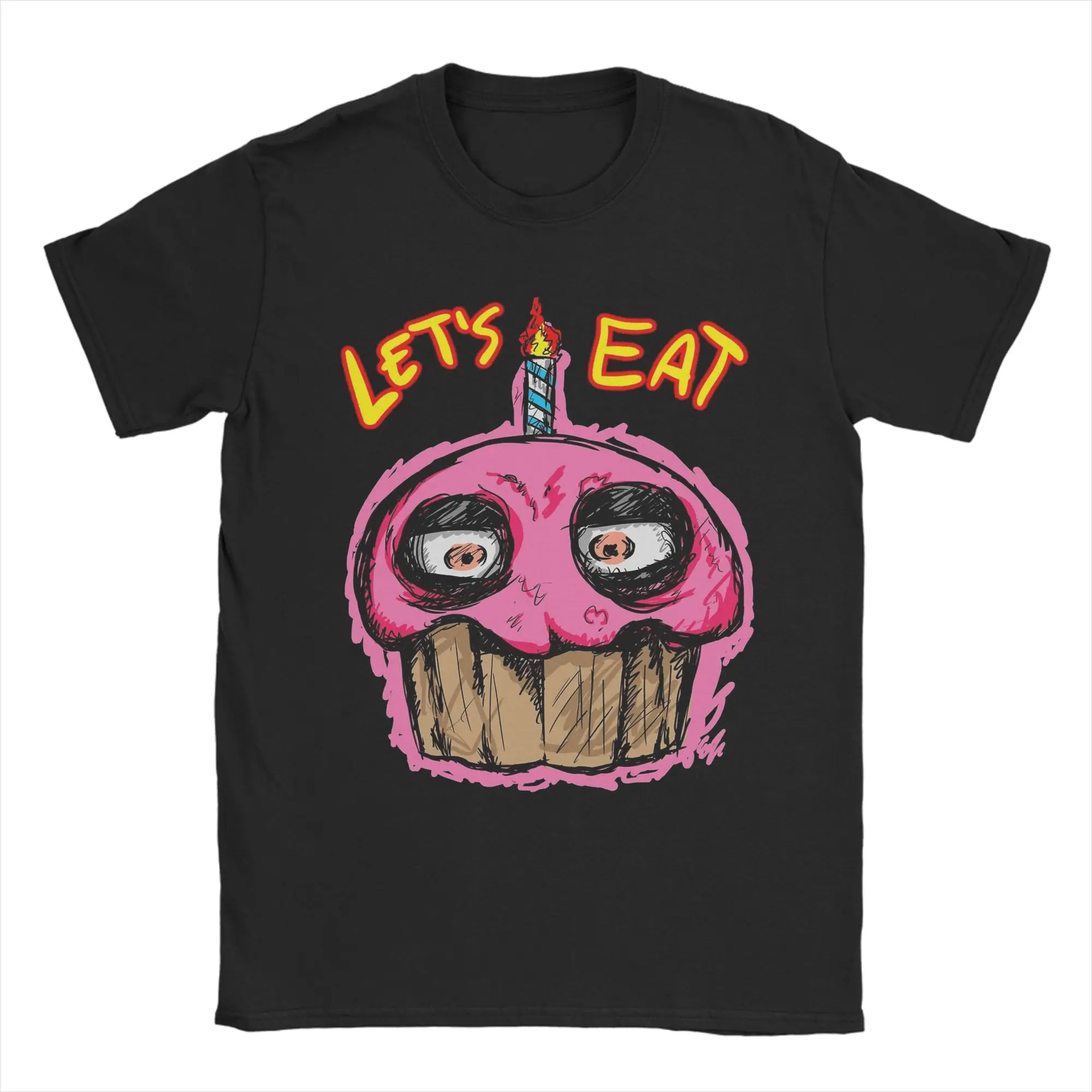 Men's Pure Cotton FNAF Freddy's Humor Crewneck T-Shirt - Short Sleeve Plus Size Top