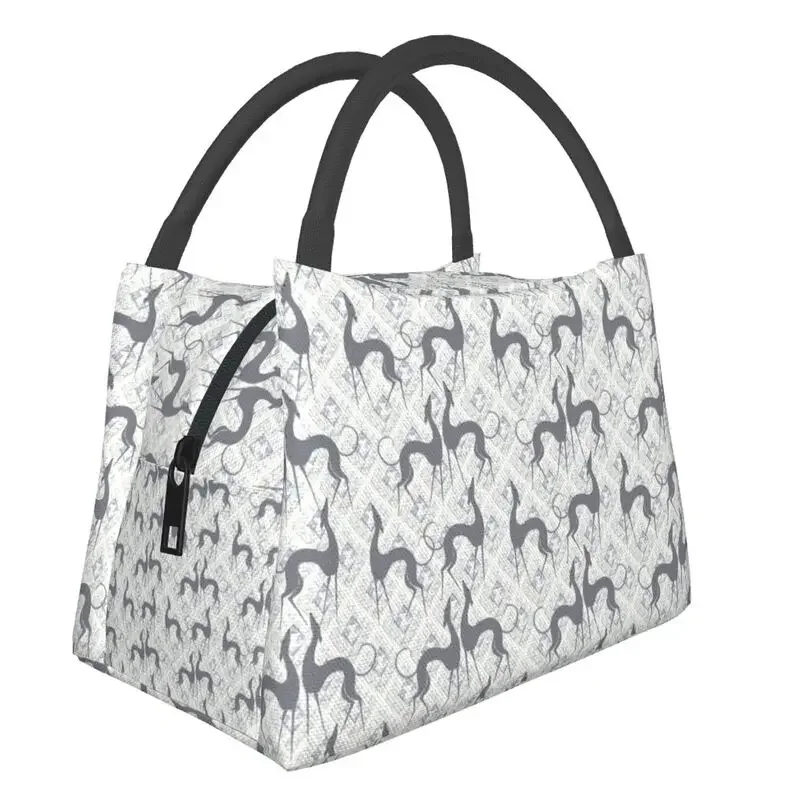 

Custom Italian Greyhounds Dog Art Lunch Bag Women Thermal Cooler Insulated Lunch Boxes for Office Travel