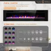 Electric Fireplace 72 Inch Wall Mounted & Recessed, Ultrathin 3.86" Electric Heater with Remote Control Touch Screen, Fireplace 5