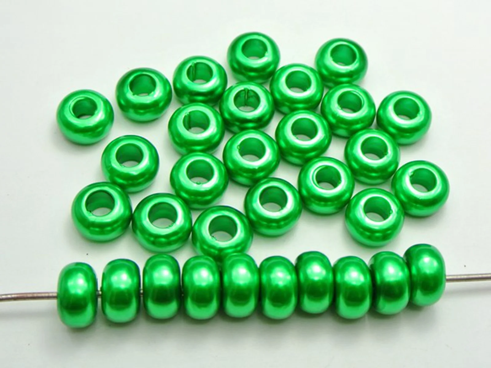 100 Perline Rondelle Acriliche Sfaccettate - Foro Grande 13-14mm, Stile Europeo, Colori Misti - Foto 10