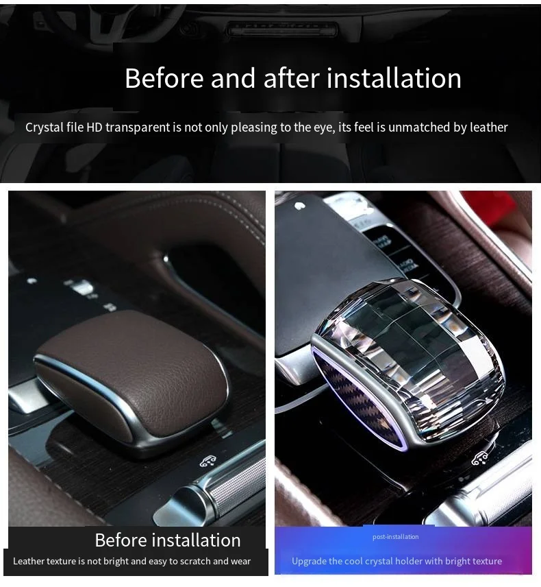 Crystal Shift Knob, Suitable For Mercedes Benz C-series, GLC, E-Series, GLE, GLS