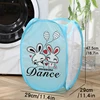 Cartoon Printed Foldable Laundry Basket Nylon Mesh Dirty Clothes Hamper Storage Bin Simple Modern Fabric for Home Organization 5