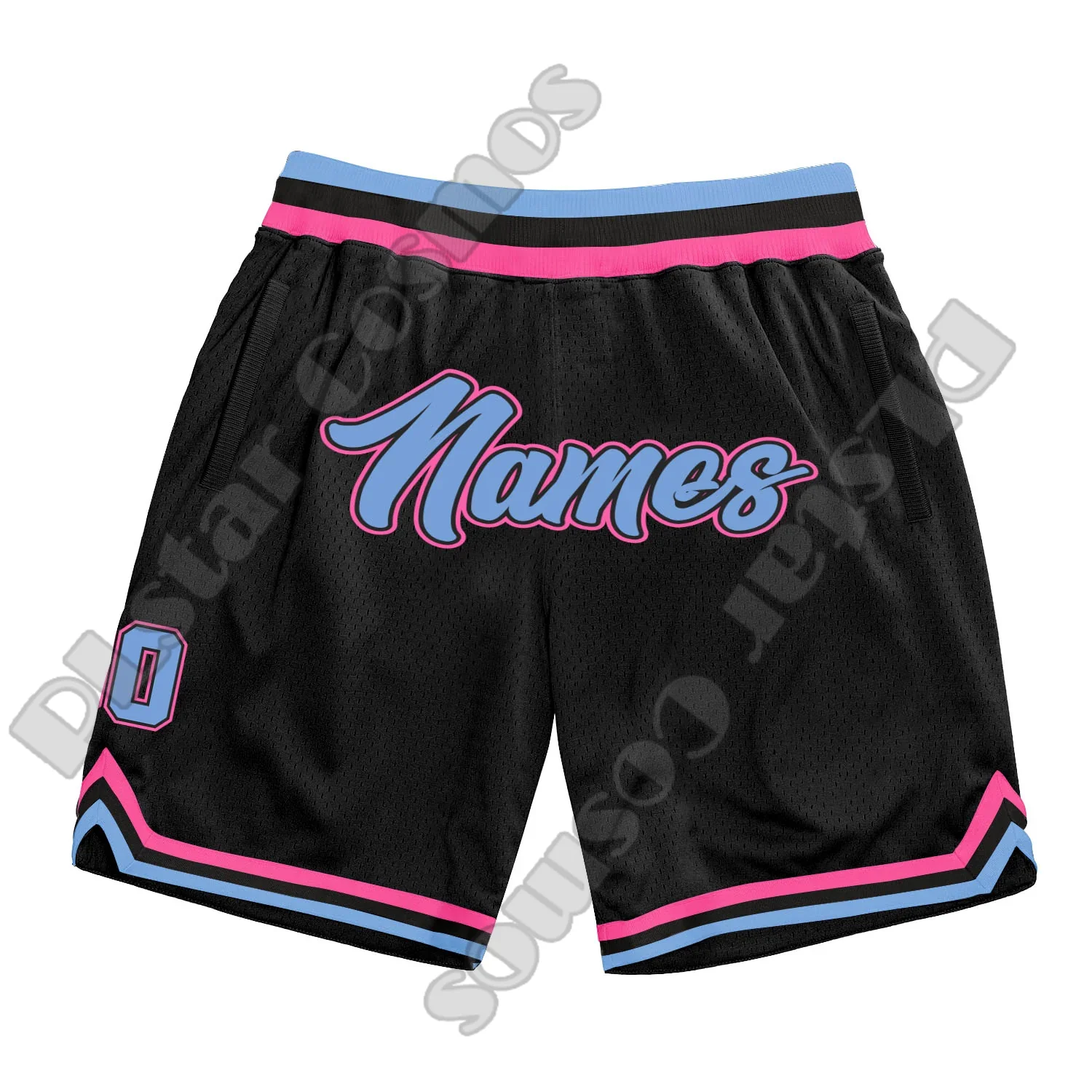 Custom Name Team Number Basketball Shorts Pants Retro Breathable Mesh Sportswear Vintage 3DPrint Summer Harajuku Drop Shipping W 2