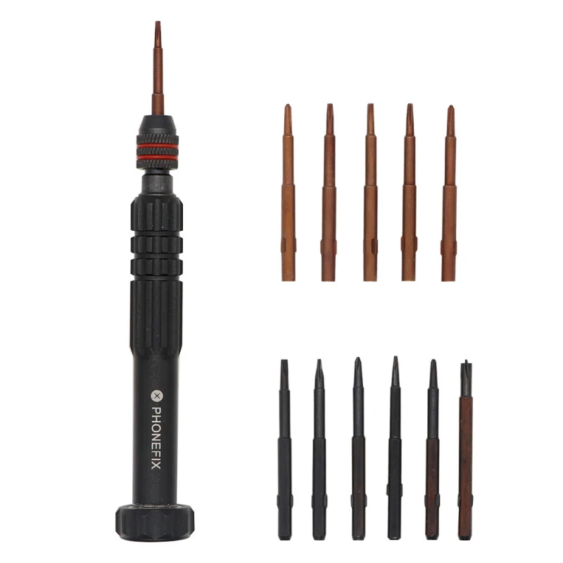 Aluminum handle screwdriver maintenance and disassembly tool slotted triangle five-star cross screwdriver combination set