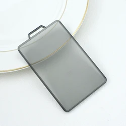 Premium TPU Car Smart Key Case Cover - Protector Fob Shell with Keychain Accessories - Model S (Transparent Black)
