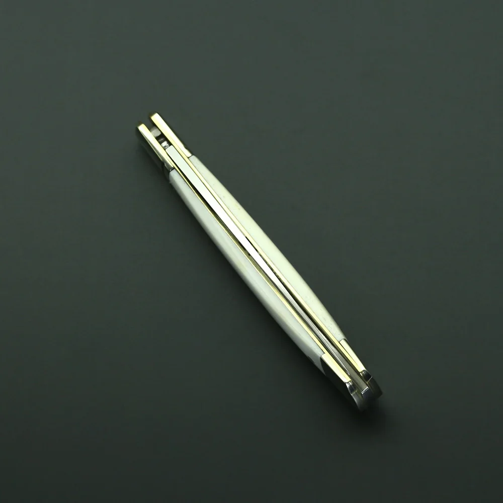 Natural Cattle Bone Copper Handle Folding Knife for Outdoor Camping Hunting,folding knife