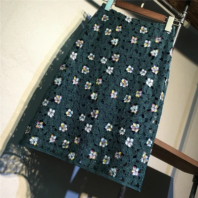 

Women Formal Stretch High Waist OL Bodycon Lace Skirt Midi Wrap Skirt Pencil Skirt White Saias Femininas Formal