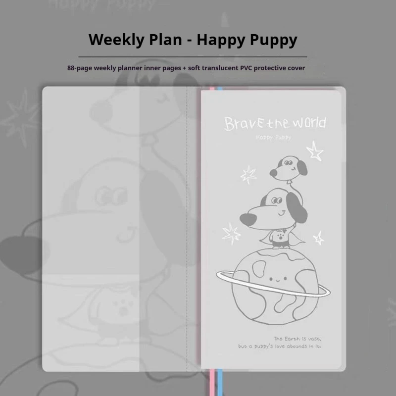 Kinbor Illustrated Hardcover Weekly Planner - Undated, Portable To-Do List Notebook