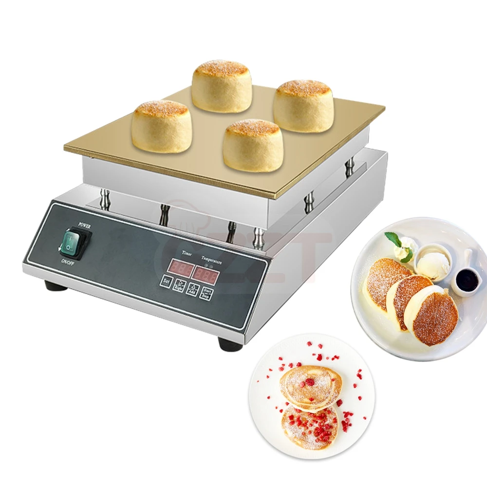 GZZT Commercial French Soufflé Machine Cakes Desserts Dutch Pancake Maker Souffle Bread Pancake Machine Souffle Waffle Machine