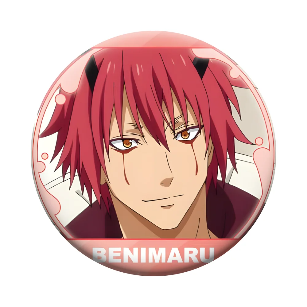 Tensura Anime Slime Acrylic Metal Badge Pin - Rimuru & Milim Design