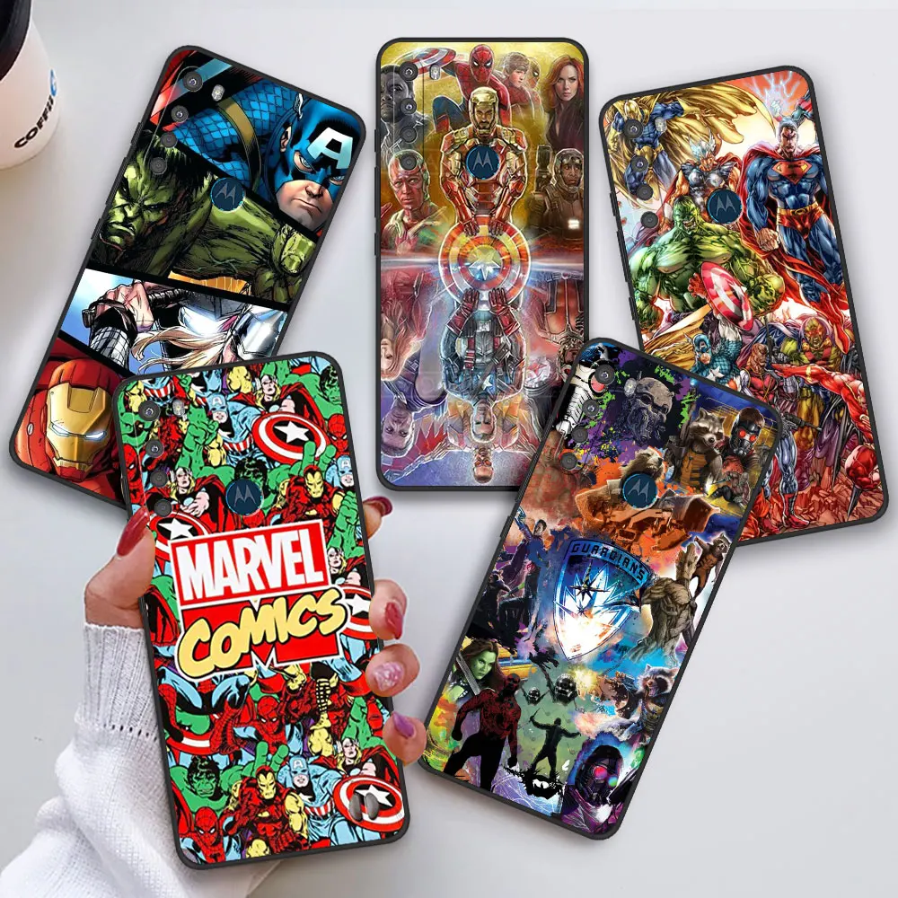 Marvel Avengers Comics Case Per Motorola Moto G Stylus One Hyper Edge 30 Fusion E6S One Fusion Plus Edge 20 Lite 30 Pro Cover