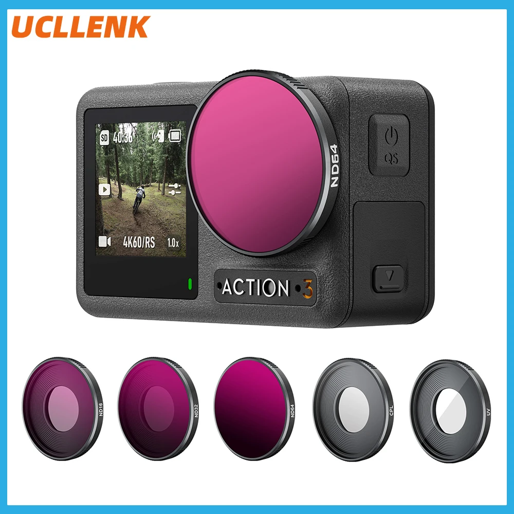 Lens Filters Set For Osmo Action 3 Camera Filter ND16/32/64 Polarizing CPL UV Professional
