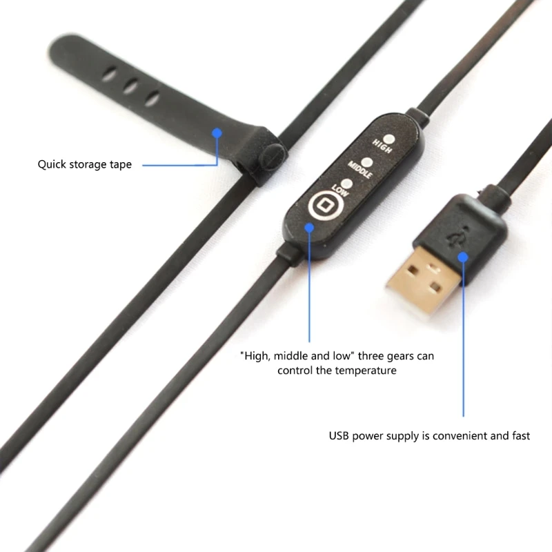 Dew Heater Strips Lens Warmer for Astronomy Universal Camera Lens Heater Warmer 3 Gear Regulator Temperature USB Band camera lens heater