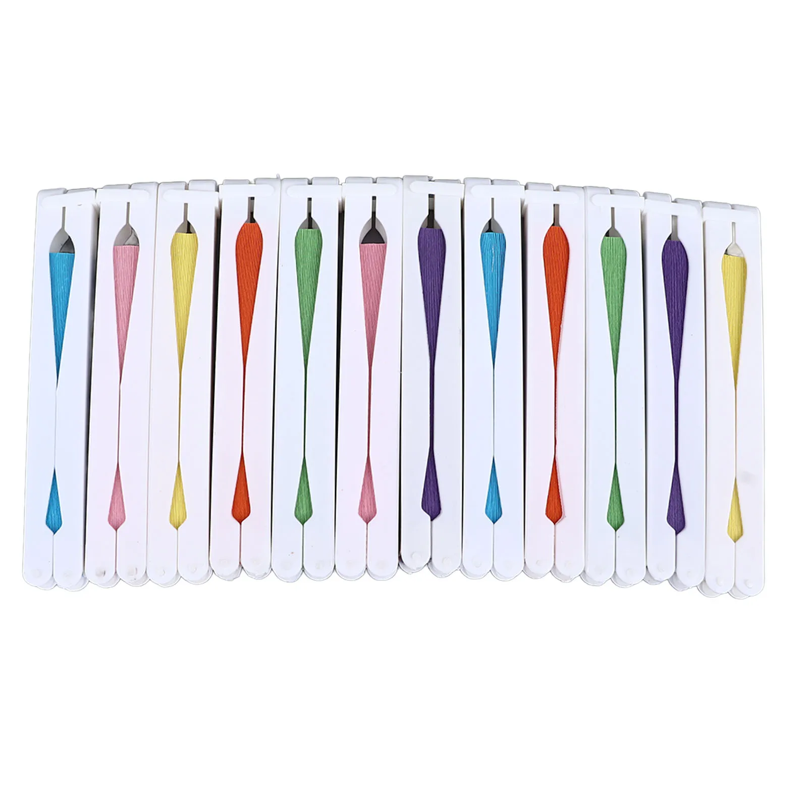 12Pcs Handheld Paper Fans Different Colors Light Durable Wrinkle Resistant Folding Handheld Fans For Travel Outdoor