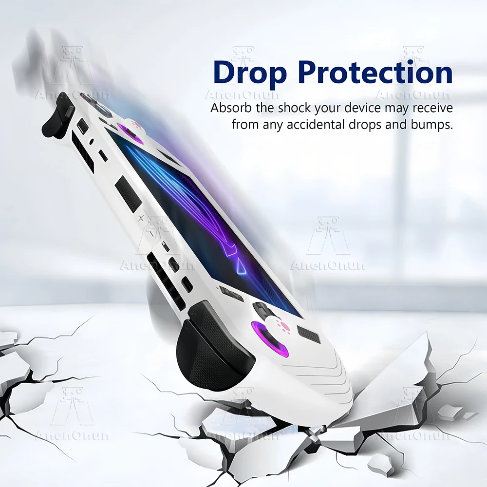 Silicone Case with Thumb Grips - Scratch-Resistant, Anti-Fall, Anti-Slip, Durable Soft Shell Cover