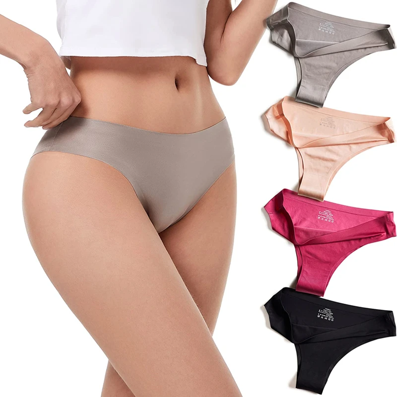 

6 шт., женские бесшовные трусики-стринги
