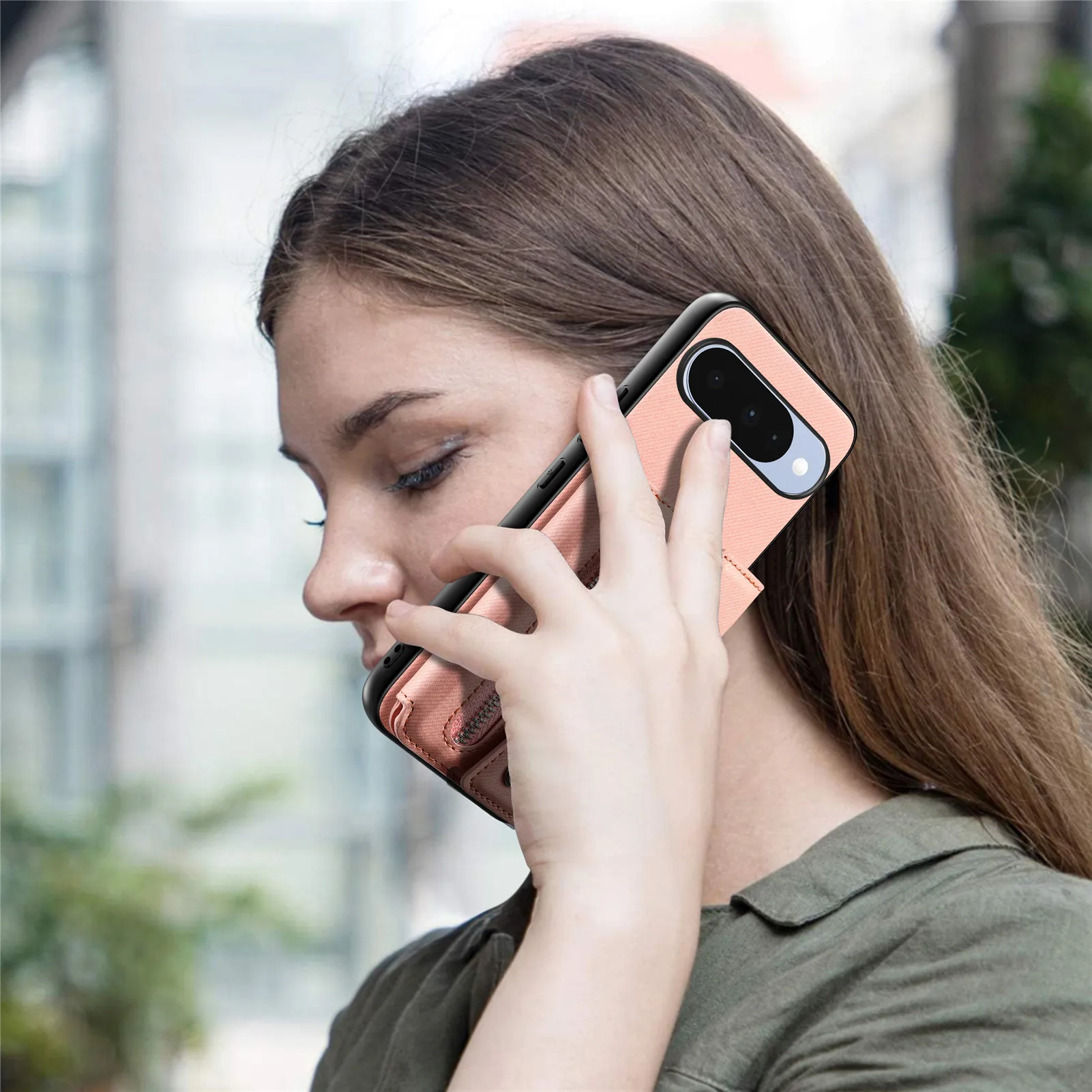 Versatile Magnetic Wallet Phone Case with Card Holder & Zipper Pocket