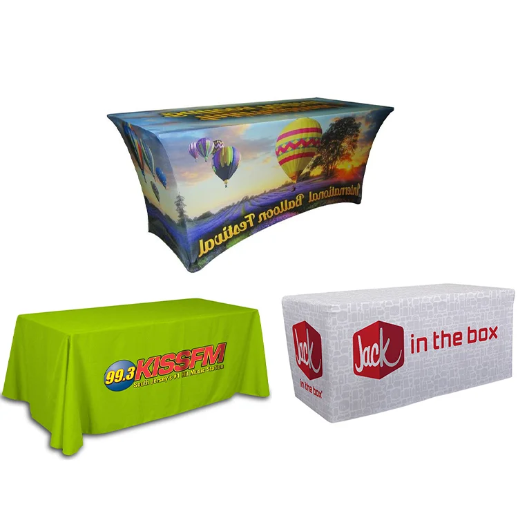 CustomPrintPersonalizeLogoTableCoverFittedDrapedTradeShow