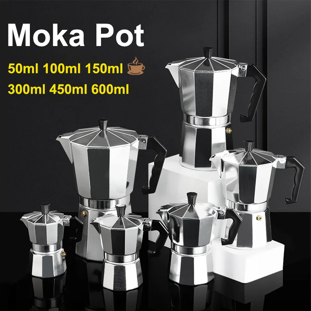 Moka Coffee Pot Metal Italian Hand Brewer Stovetop Espresso Pot Durability Coffee  Machine for Kitchen Home Coffeeware Teaware - AliExpress