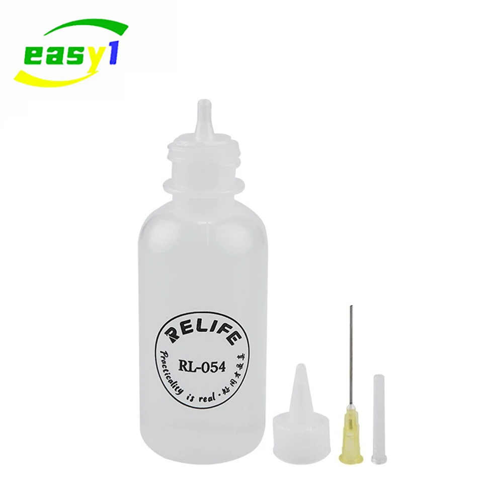 RELIFE RL-054 50ml Push Liquid Alcohol Bottle Dispenser for Rosin Solder Flux Paste Mobile Phone PCB Cleaning Welding Repair liquid bottle dispenser