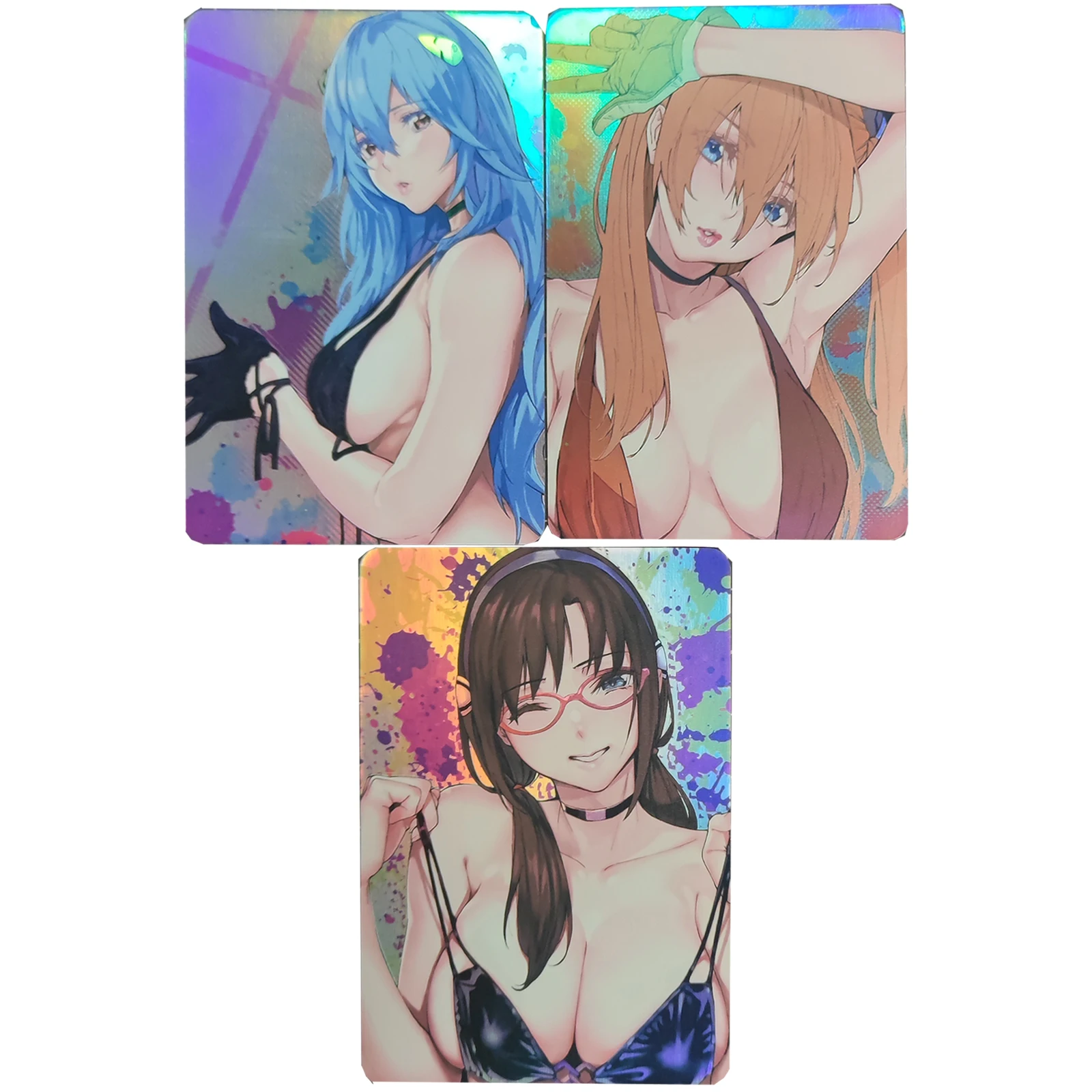 

Самостоятельное изготовление Ayanami RAI коллекционная карточка рефракция цвет вспышка Asuka Langley Soryu Классическая игра Аниме карточка Подарочная игрушка