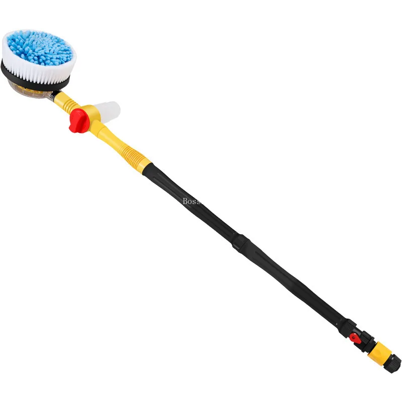 Kit di lavaggio auto con asta di estensione da 1,5 a 3,7 m, set di spazzole per lavaggio auto con asta telescopica, mocio in microfibra, spazzola morbida e strumenti per lavaggio auto, kit di lavaggio