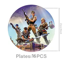 Fortnition Party Supplies: Fun Shooting Game Decorations with Alpaca Llama - Themed Paper Tableware and Balloons for Baby Shower Celebrations (10pcs 9inch Plates)
