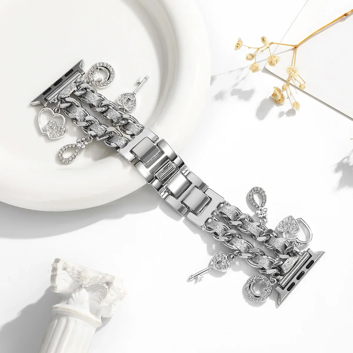 Elegant Metal Bracelet Link Strap for Women - Premium Watch Band Replacement