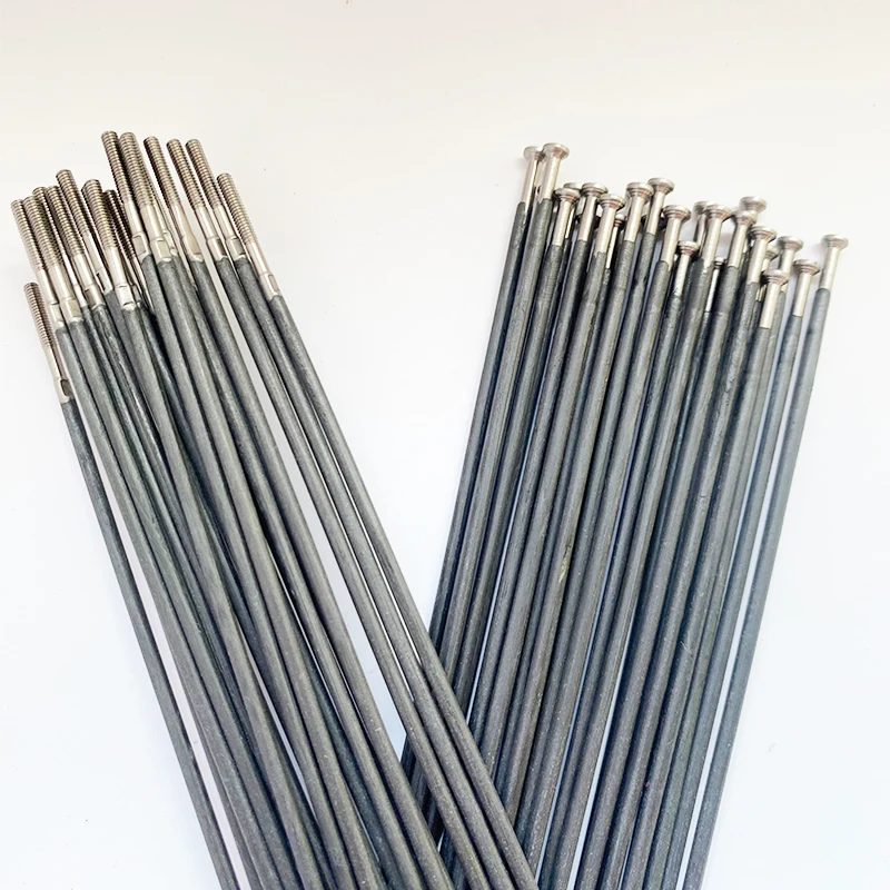 Carbon Spoke for Bike Weighs only 2.25-2.55g/pc 2.0 Black Round Spoke Length from 245-307mm Straight Pull Head Spokes