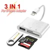 3 in 1 OTG TF SD Card Reader Data Transmission Camera Reader Splitter Adapter for iPhone 15 14 13 12 11 XR Pro Max XR Android 1