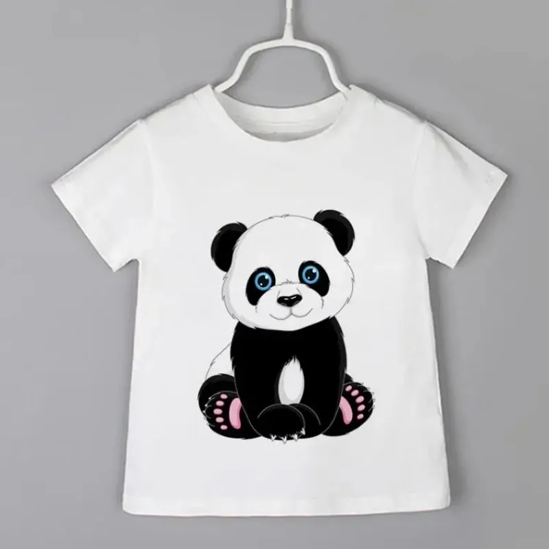 

New Boys Girls Short Sleeves T-Shirts Children's Tshirt Panda T Shirt Baby Girl Tops Kids Tees Girls Tops Casual