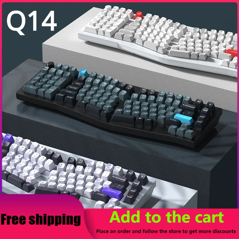 

Original Q14Pro Mechanical Keyboard RGB Backlit Supports QMK/VIA Keys 96% Equipped with PBT Keycaps Mac/Win Customized Keyboard