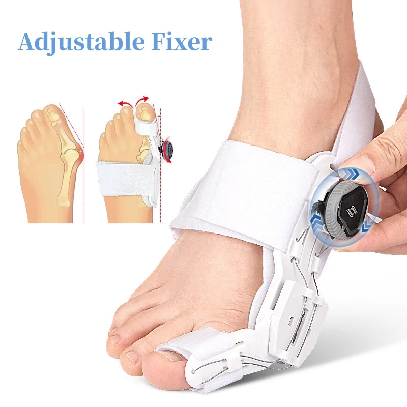 Toe Separators Toe Corrector Bunion Corrector Unisex Foot Hallux Valgus Braces Rotatable Toe Separator Straightener Adjustable Pedicure Finger Toe Corrector