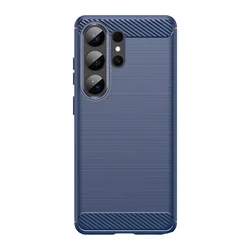 Shockproof Silicone Brushed TPU Protective Phone Case Bumper Cover - Samsung S26 Plus (Blue)