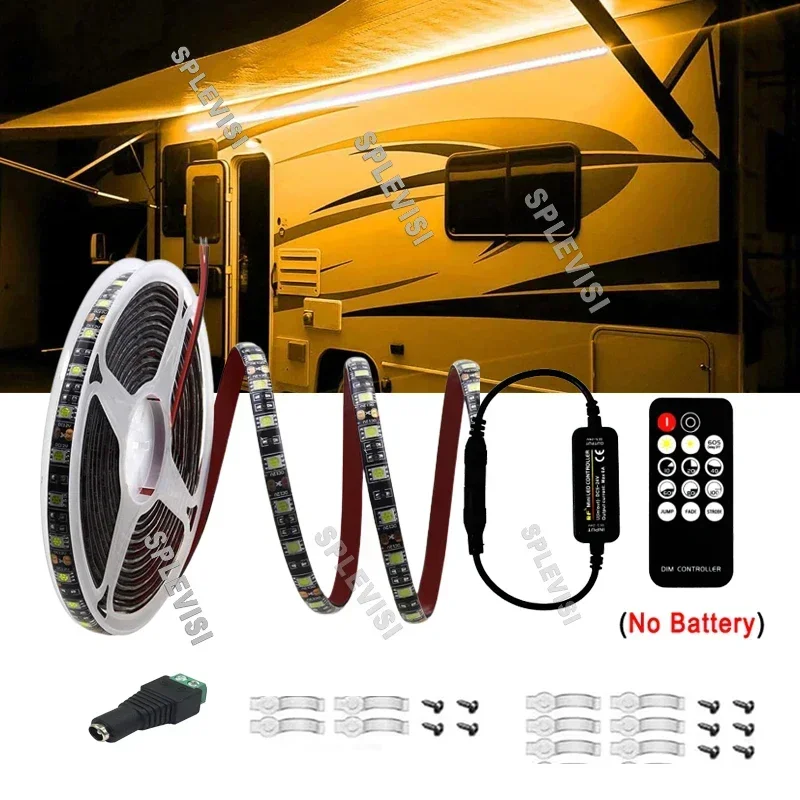 DC12V RV Camper Van Led Awning Party Light Strip Light Waterproof  for RV Camper Motorhome Travel Trailer Exterior Lighting rv led touch dimming reading light dc12v can 350°rotation boat interior marine yacht caravan camper accessories wall warm lamp