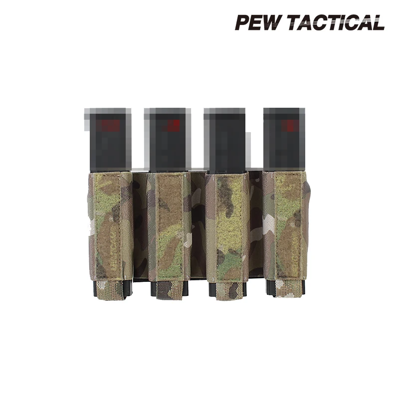 Pew Tactical Ferro Style Smg 9mm Airsoft Mag Glock H&k Submachine Currency Quadruple Ammo Pouch Portable