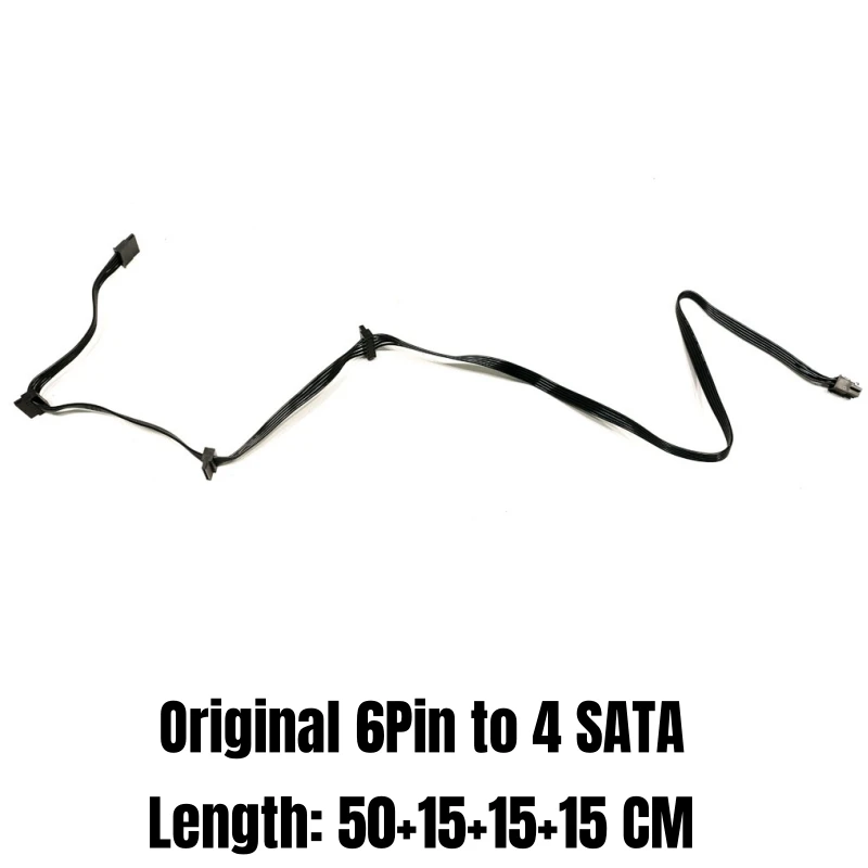 For Gigabyte P-GM Power, 4 SATA Angled SSD HDD Power Cable for P750GM 750W, P850GM 850W, P1000GM 1000W Modular Power, 50+15+15CM